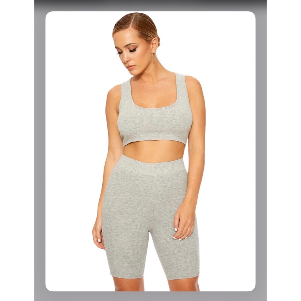 NWT Ribbed on Racerback Set! (BLACK)